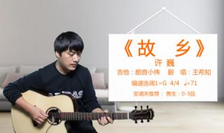 许巍故乡伴奏 许巍故乡伴奏